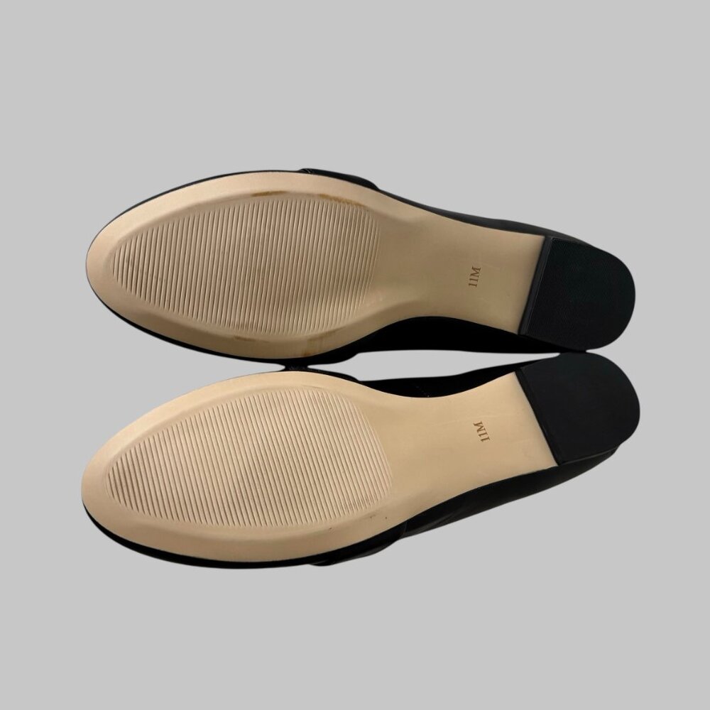 NWT Talbots Loafers Ryan Bow sz 11 Black Flat Heel - Picture 8 of 12
